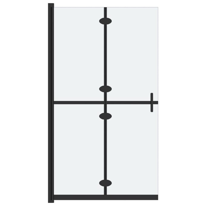 vidaXL - Inloopdouchewand - inklapbaar - 110x190 - cm - ESG-glas - mat