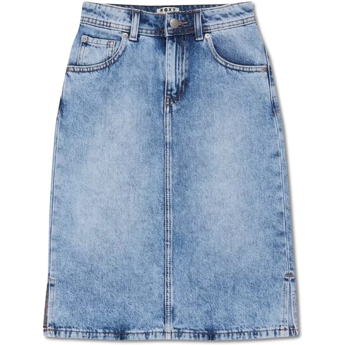 Roxy Glossy Candy Midi Rok Blauw 14 Years Meisje