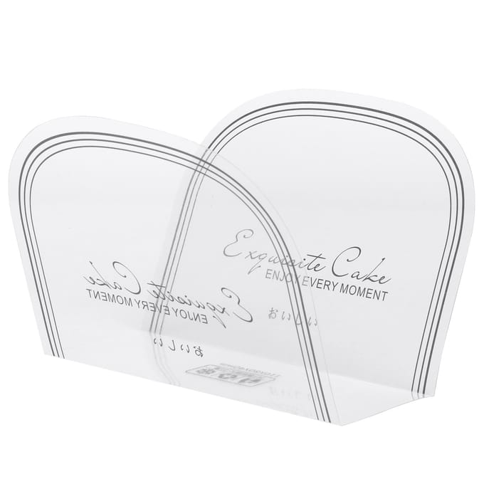 100 Stuks Taartrandwikkel Halve Cirkel Transparant Taart Mousse Bakkraag Accessoire white