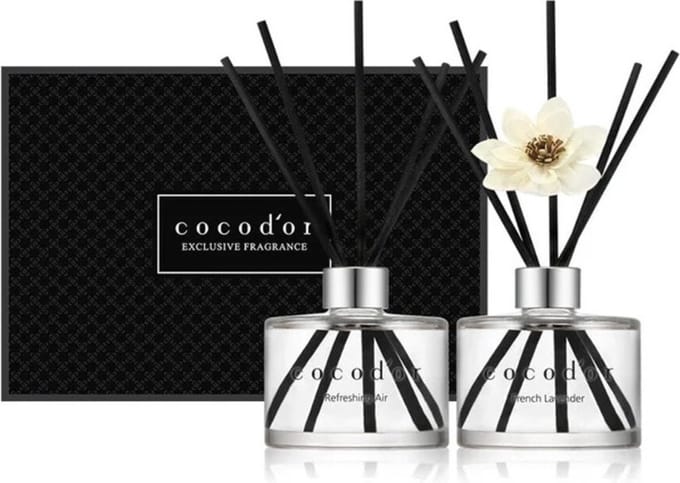 Cocodor Set Geurstokjes in geschenkdoos April Breeze & Pure Cotton - 2 x 200 ml