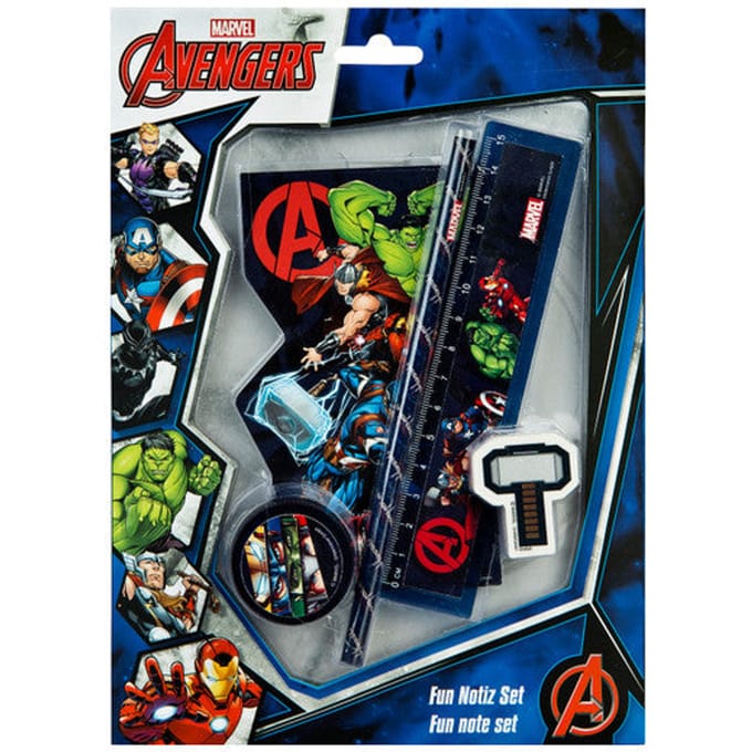 Avengers Fun Schrijfwarenset 5 Delig