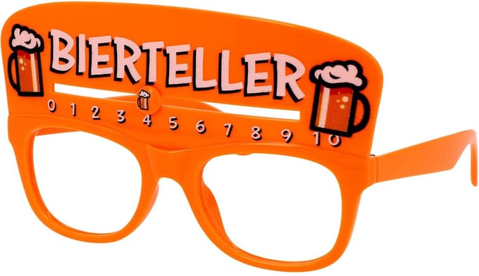 Bril bierteller - Oranje - EK WK voetbal - Koningsdag