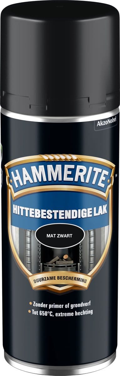 Hammerite - Hittebestendige Lak (Spray) - Zwart - 400 Ml