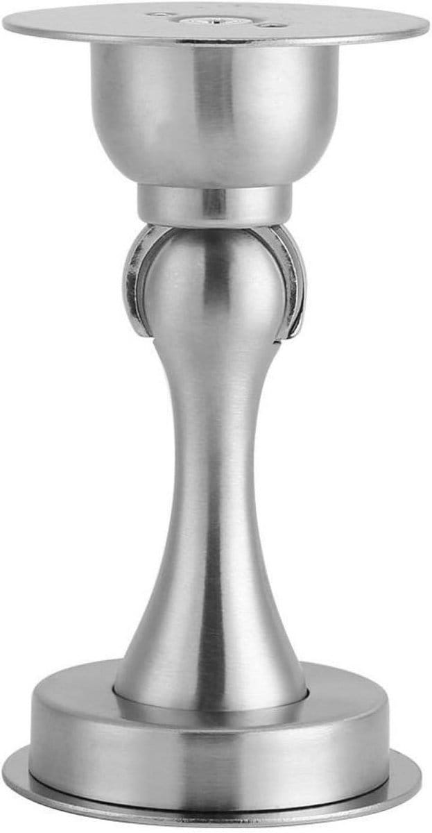 Magnetische Deurstopper RVS - Zonder Boren - Wand- of Vloermontage Cilinder