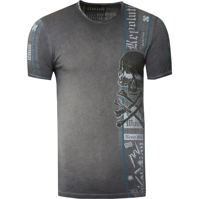 T-shirt met voor- en achterkant bedrukt