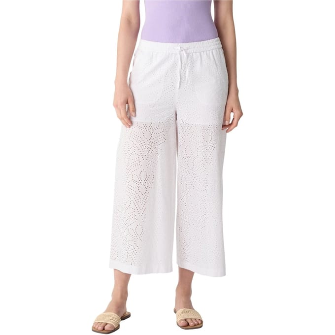 Comma Pants 7/8 White Größe: 40 | Ausgestellte Hosen Outlet | Damen | Weiß