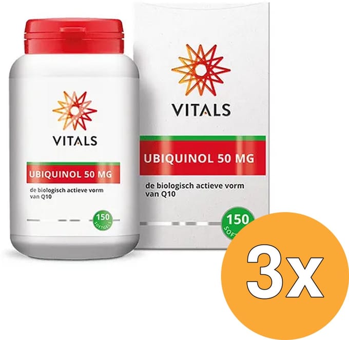 3x Vitals Ubiquinol 50 mg (150 softgels)
