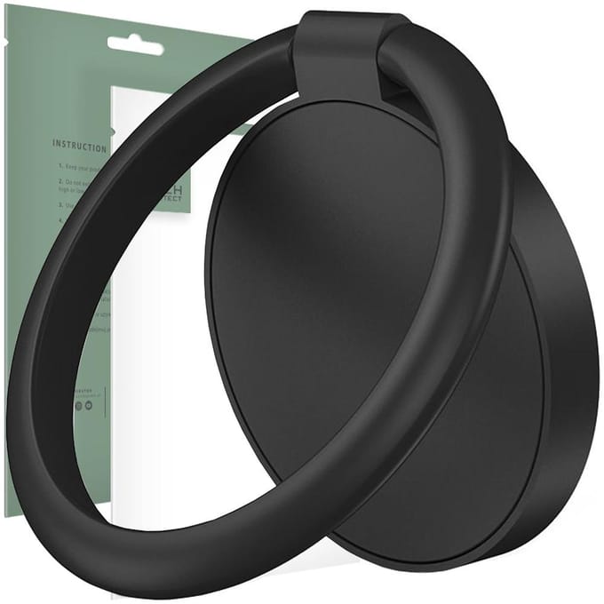 Tech-Protect Magnetic Phone Ring Holder / Ring with Stand Function - Black