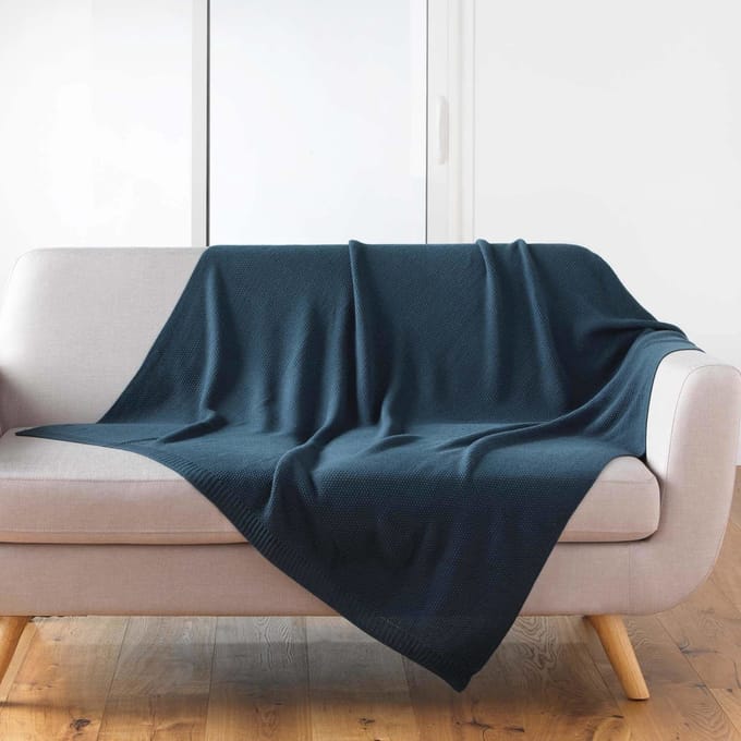 Plaid TRICOTINE, 125 x 150 cm