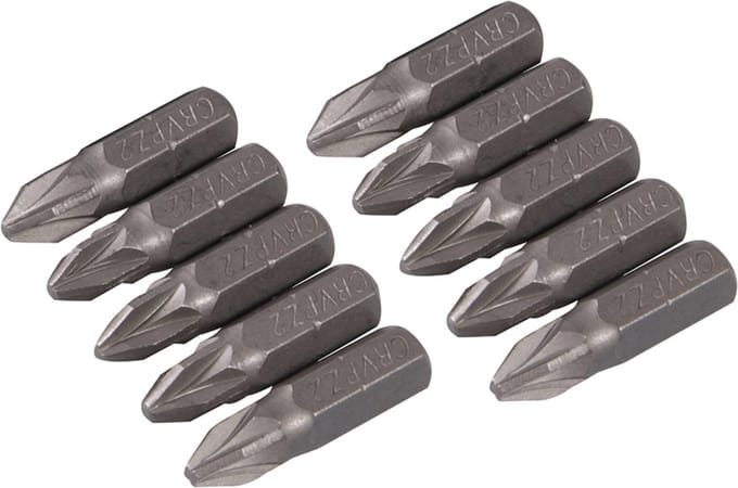 Silverline SB207 Cr-V Bit - Pozidriv - PZ2 x 25mm (10st)