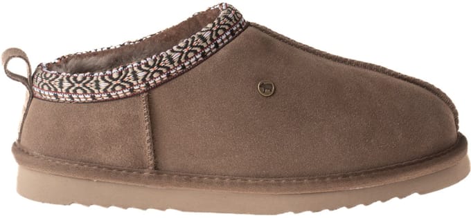 Warmbat Kynuna Suede Tape Dames Sloffen - Mud