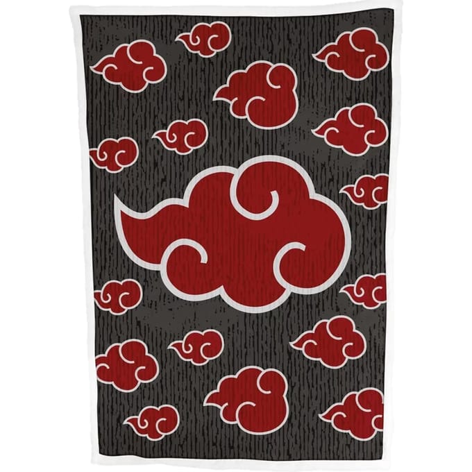 Sherpa-deken voor kinderen Homadict Naruto Akatsuki Cloud