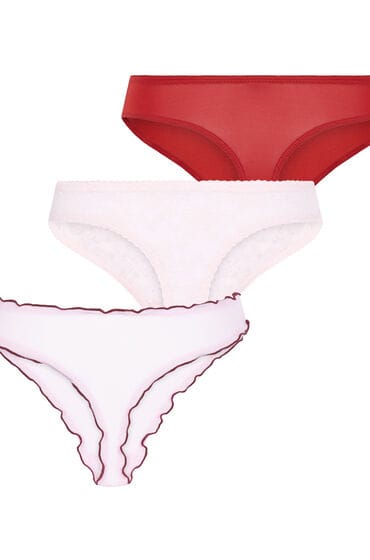Hunkemöller String-cadeauset 3-pack Valentine Roze