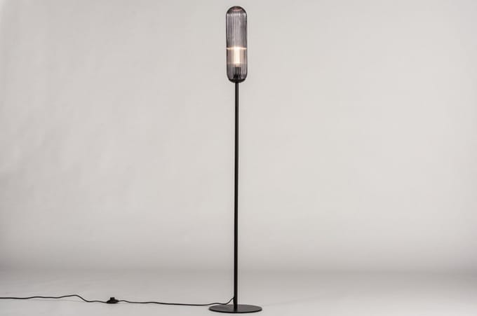 Lumidora Vloerlamp 74178 - JAMES - E27 - Zwart - Grijs - Metaal - ⌀ 10 cm