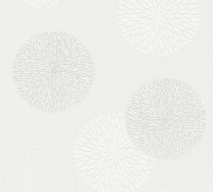 BLAADJES BEHANG | Cirkels - Crèmewit - A.S. Création Casual Living
