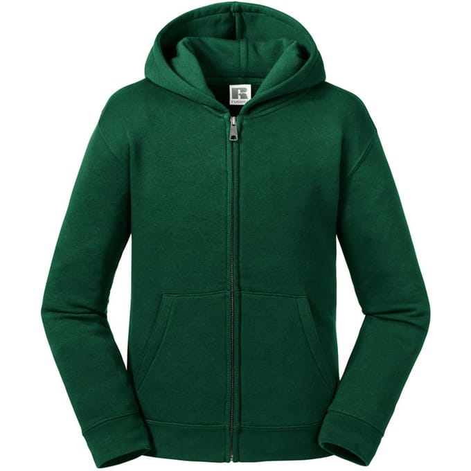 Russell Kinderen/kinderen Authentieke Zip Hooded Sweatshirt (Fles groen)