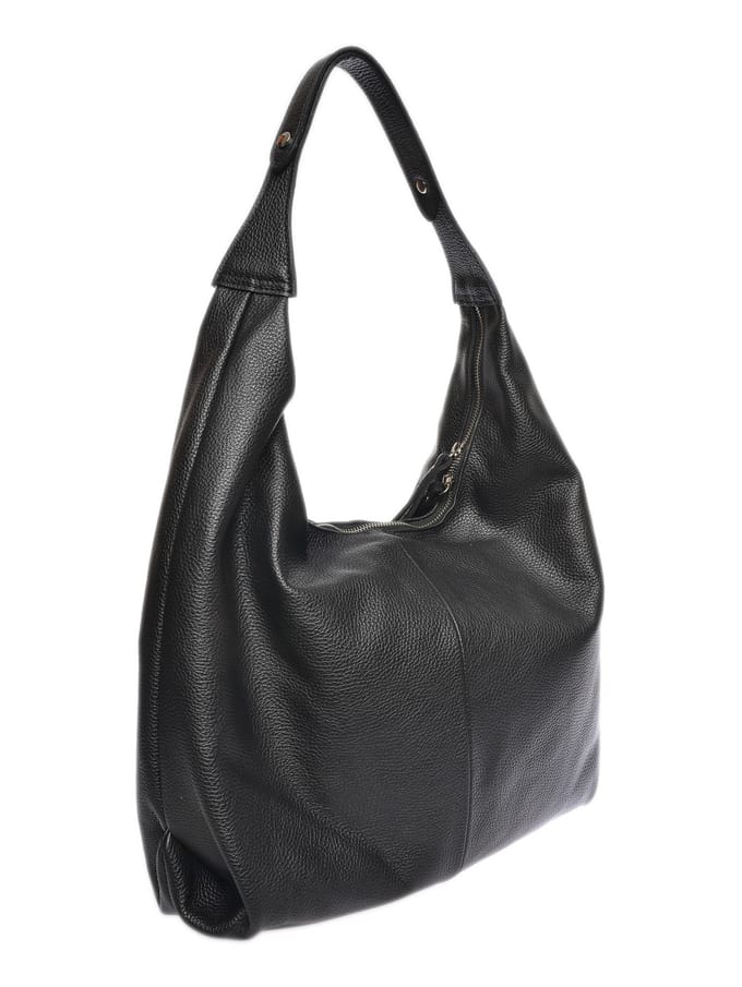 Isabella Rhea Zwart Rundleer Tas