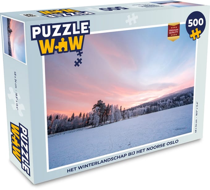 Puzzel Het winterlandschap bij het Noorse Oslo - Legpuzzel - Puzzel 500 stukjes