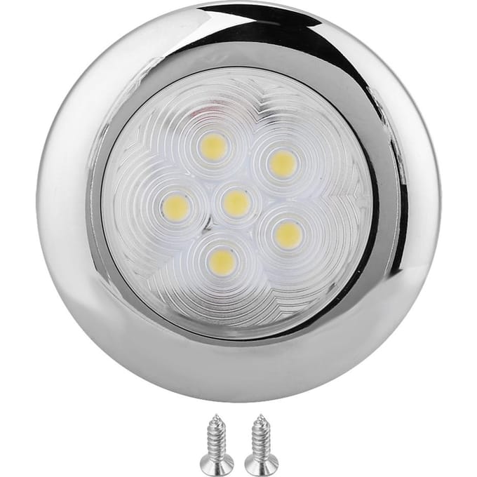 Pour bateau marin Yacht 6 LED Lampe dôme Lampe 12V DC Acier inoxydable Blanc gray