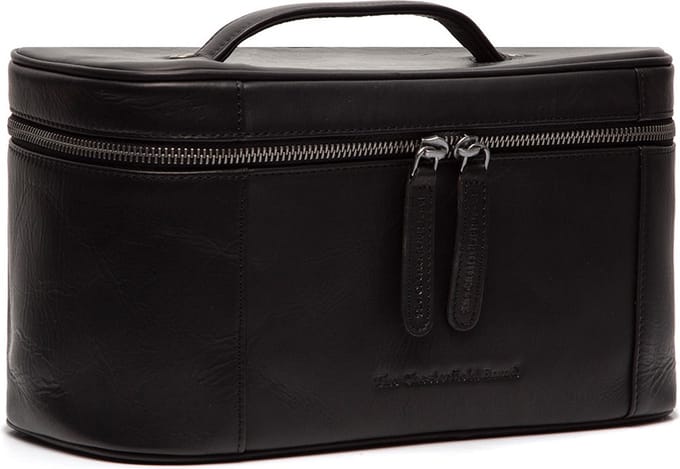 Chesterfield Limone Waxed Pull Up Toilettas - Zwart