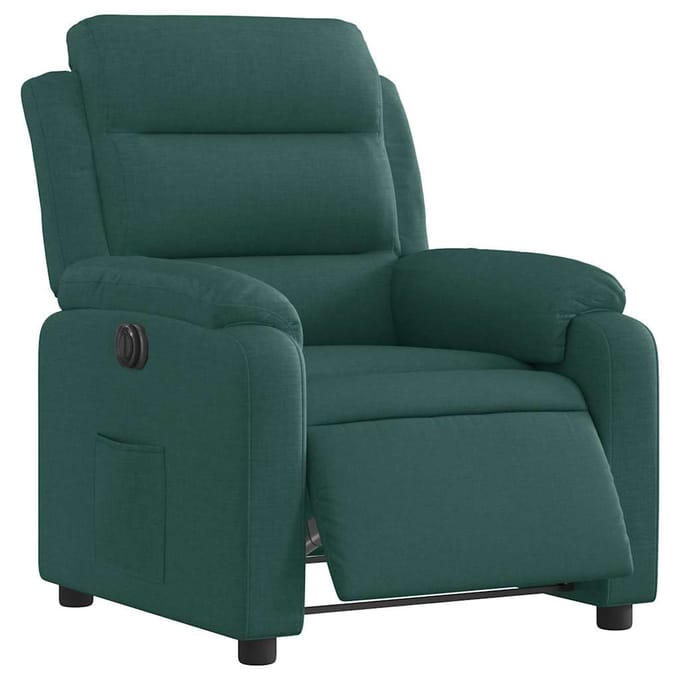 vidaXL - Fauteuil - verstelbaar - elektrisch - stof - donkergroen