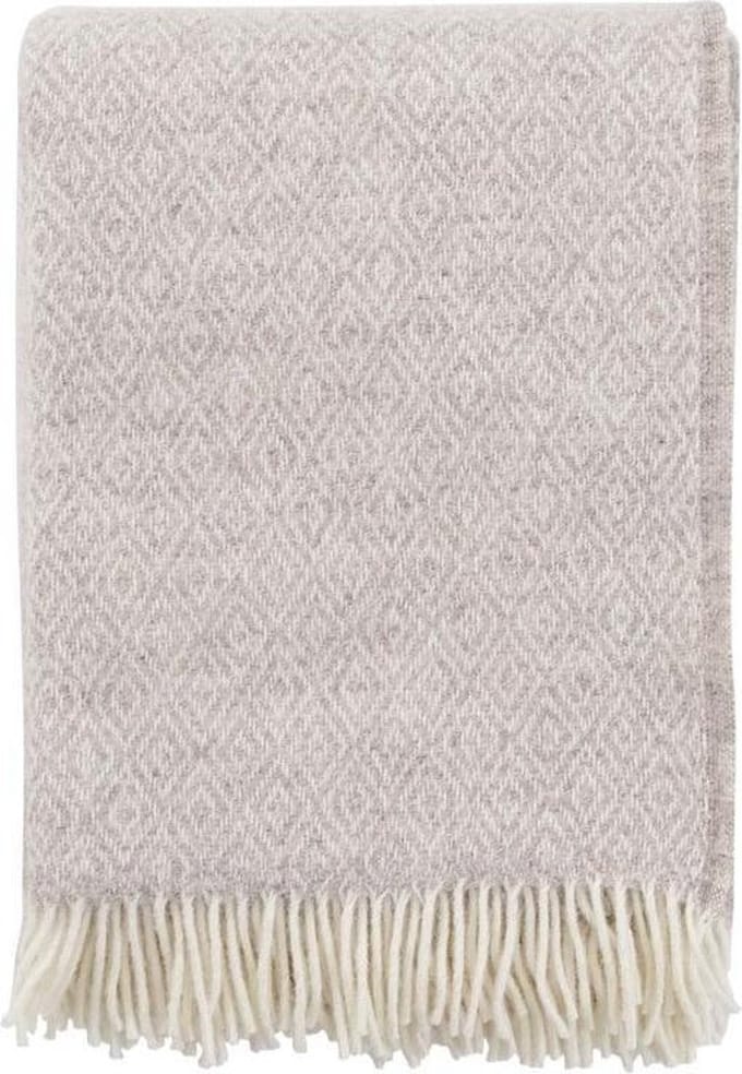 Klippan STELLA - Wollen Plaid - Beige - ecru - 130x200