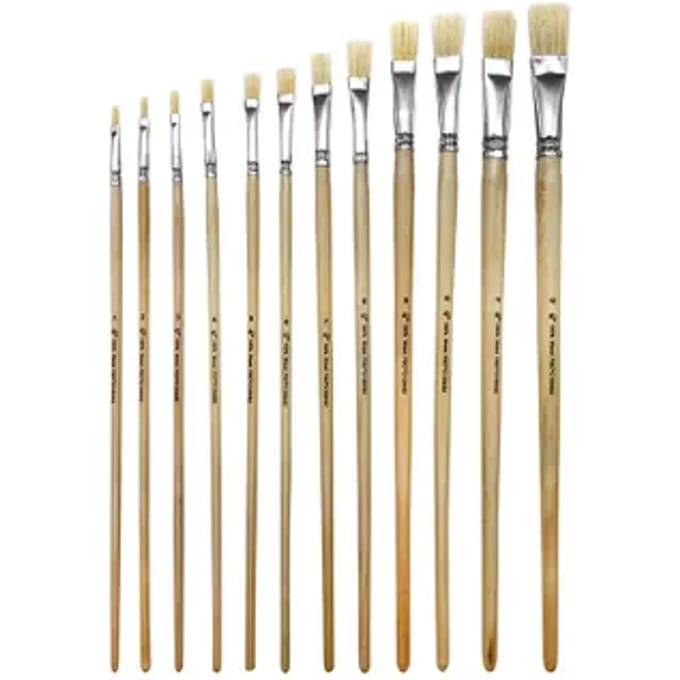 Sencys Set Van 12 Platte Kwasten
