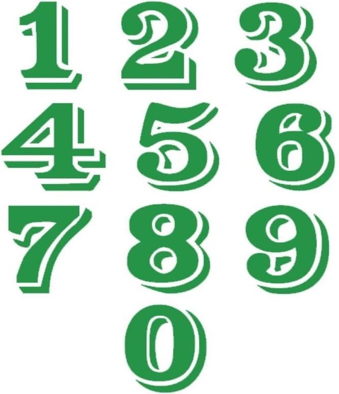 Containersticker Cijfer