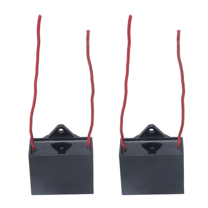 2 Stuks Plafondventilator Condensator Startcomponent 2 Draads 25UF 14cm Lengte CBB61 250VAC
