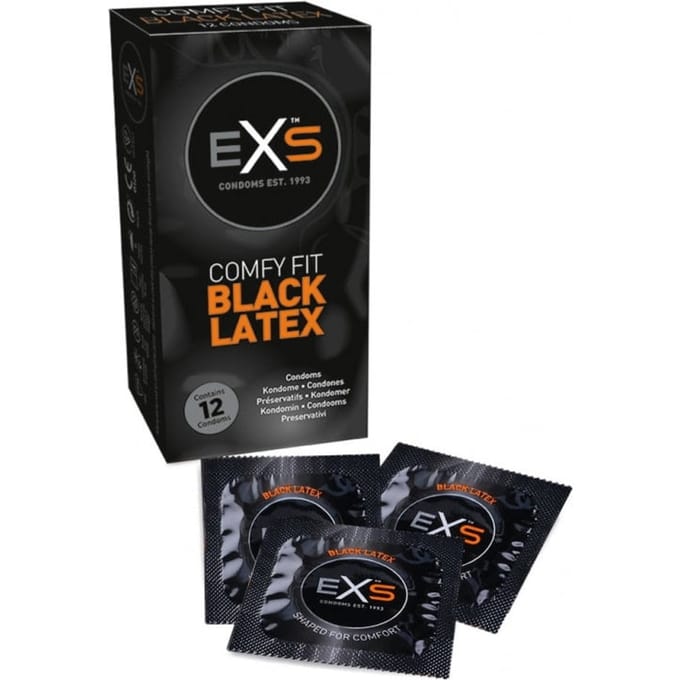 EXS Condooms – Zwarte condooms - 12 stuks