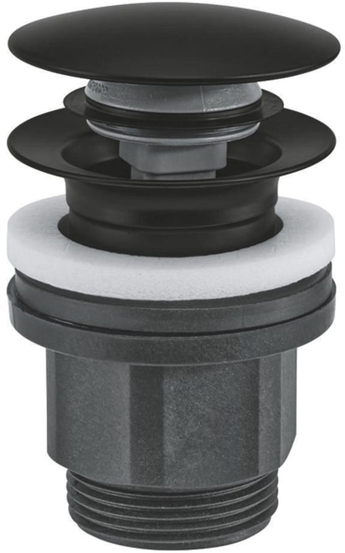 GROHE Waste Set - Ã˜63mm - push open - matte black