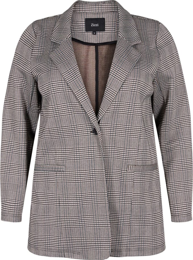 ZIZZI MADDISON, L/S, BLAZER Dames Blazer - Brown - Maat 42