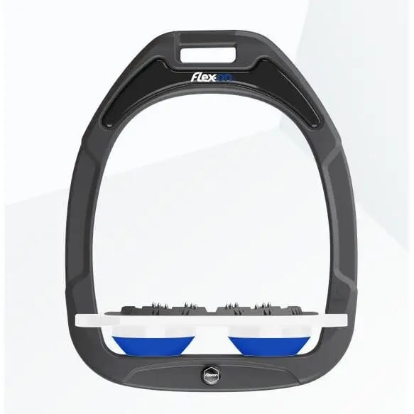 Ultragrip Platte Steigriemen Antraciet/Wit/Blauw Flex-On Green Composite