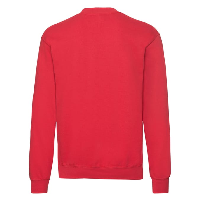 Fruit of the Loom Uniseks Klassiek Ingelegd Sweatshirt voor Volwassenen (Rood)