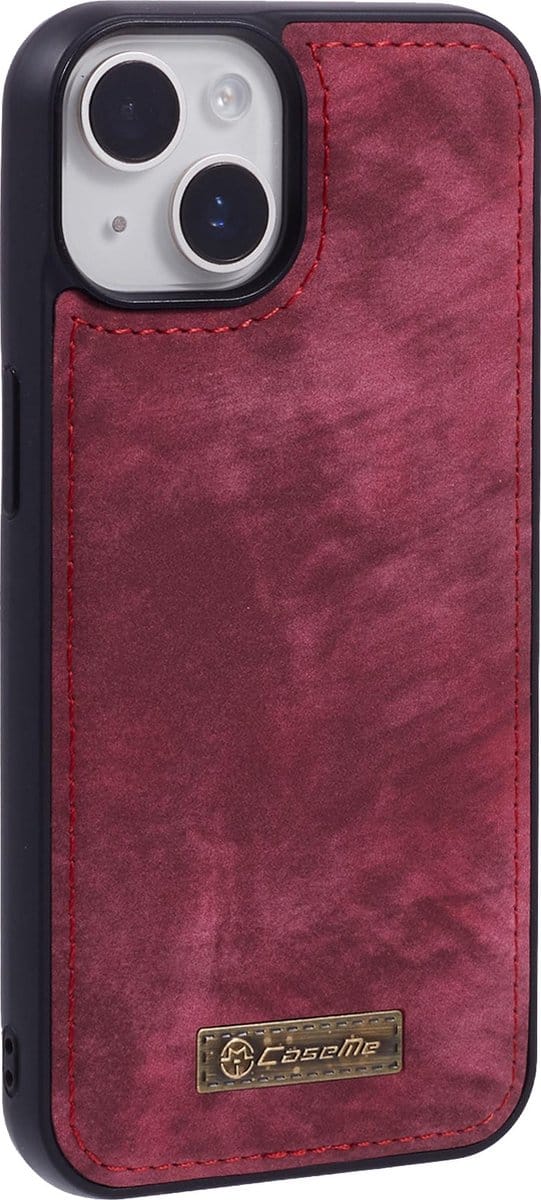 Caseme Geschikt voor iPhone 14 hoesje - Backcover - Rood