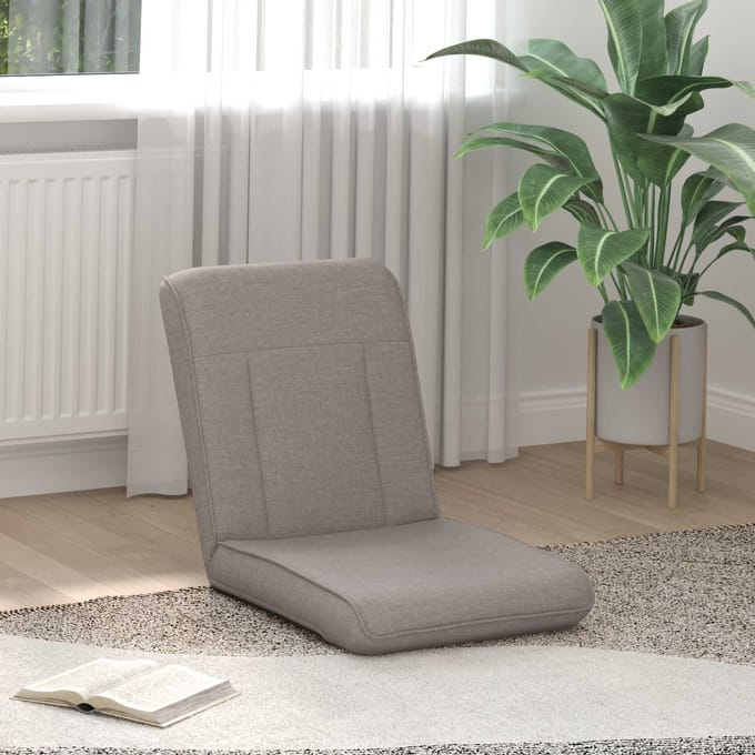 vidaXL - Verstelbare - vloostoel - Taupe - Stof