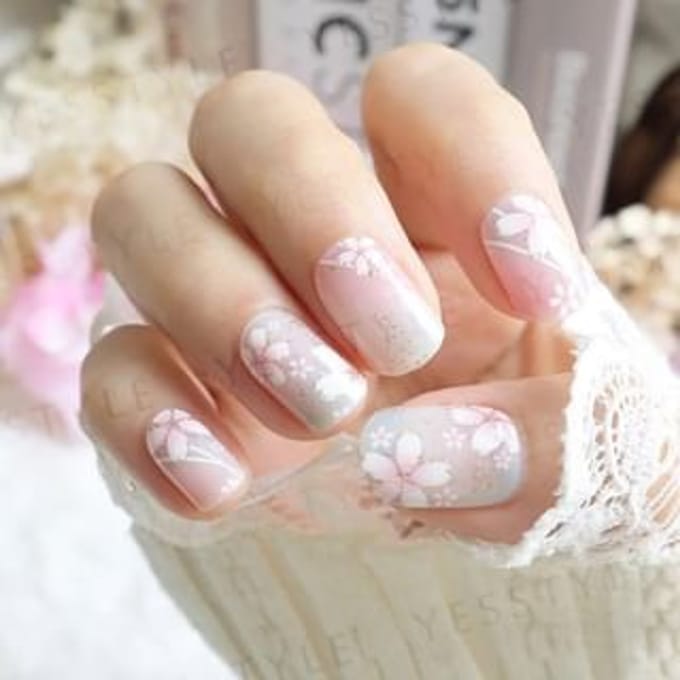 Lunacaca - Sakura Romance Nail Art Stickers 24 pcs