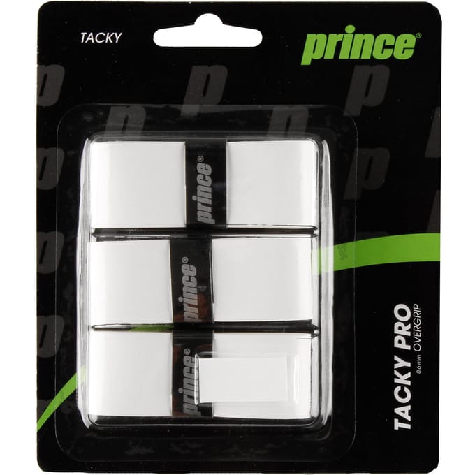 Prince Tacky Pro Tennis/padel Overgrip 3 Eenheden Wit