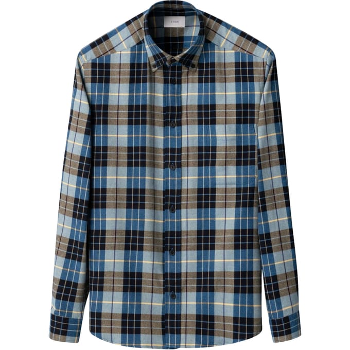 Eton  Lange Mouw Overhemden Blauw 100013889