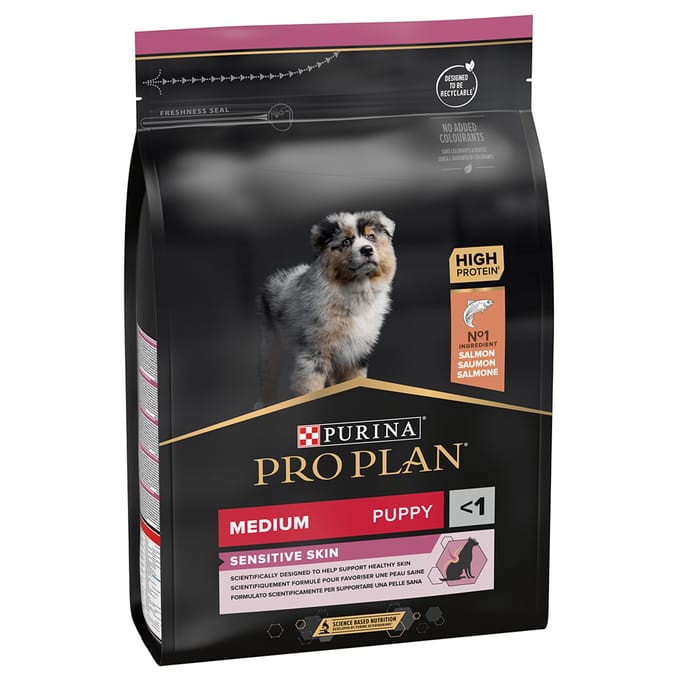 Pro Plan Puppy Medium Sensitive Skin - Honden Droogvoer - Zalm - 3 kg