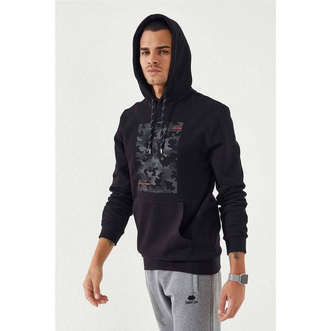 Heren Camouflage Geprinte Hoodie