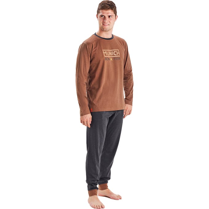 Winterpyjama lange mouw ronde hals MU1 heren