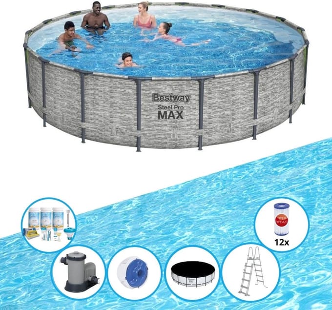 Bestway - Zwembad Steel Pro MAX - Zwembad Bundel - 549x122 cm