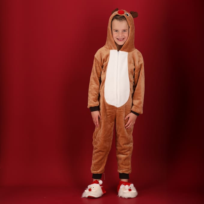 Kerst onesie - Kids - Bruin / 146/158