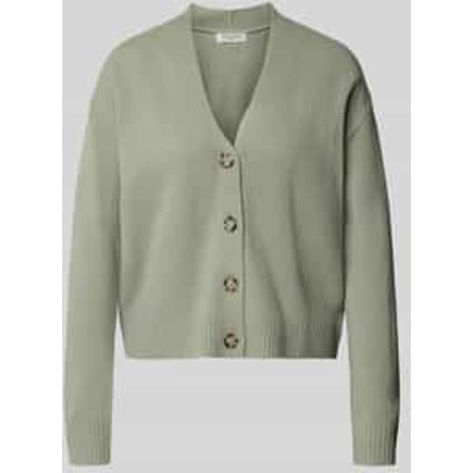 Regular fit gebreid jack van pure wol