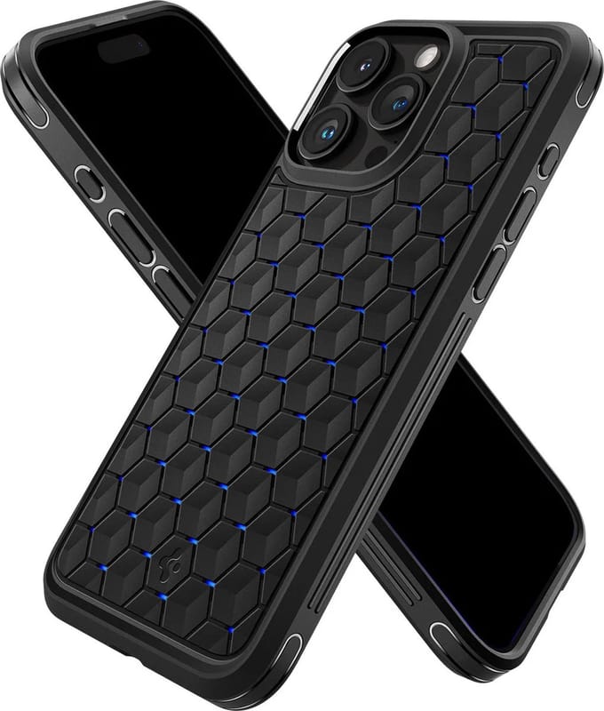 Geschikt voor Spigen Apple iPhone 15 Pro Max Cryo Armor Back Cover Hoesje - Blauw