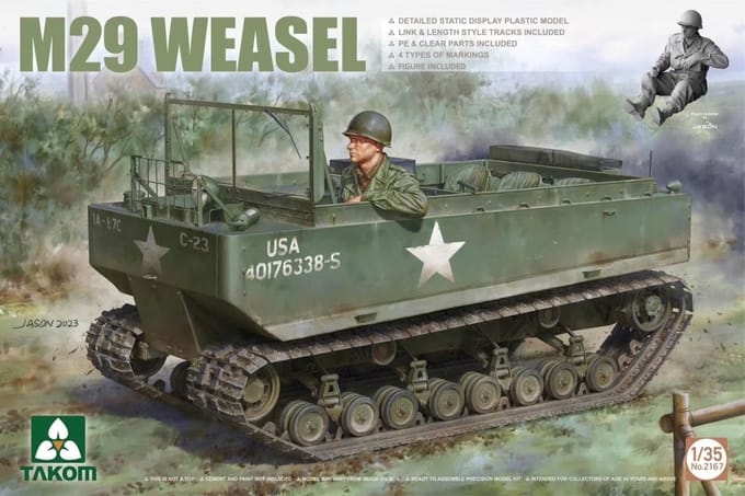 Takom Modelbouwpakket Militaire voertuigen - 2167 M29 Weasel Plastic - 1:35 - Modelbouw