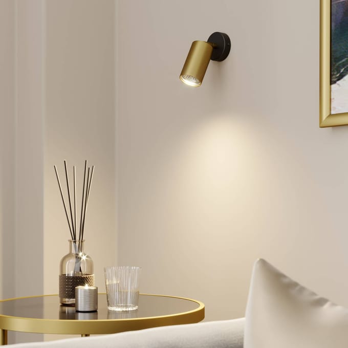 Nowodvorski Lighting Wandspot Eye Spot 1-lamp, zwart/messing