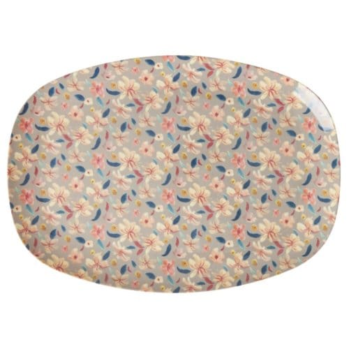 Rice melamine bord vierkant small sandy flower