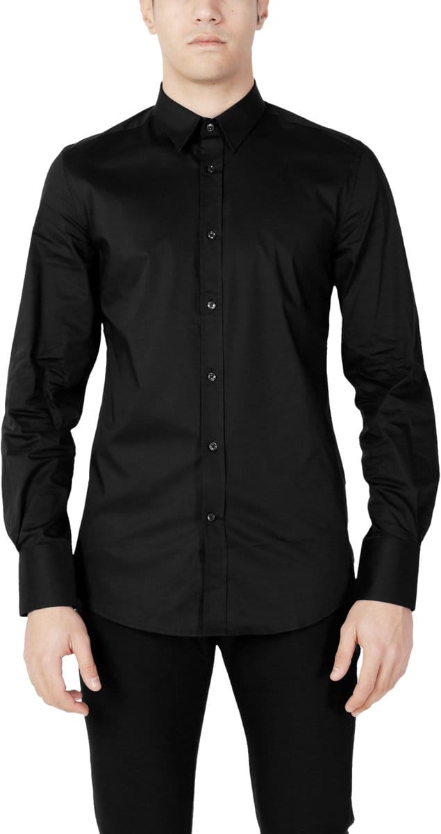 Long Sleeve Poplin Shirt - Black